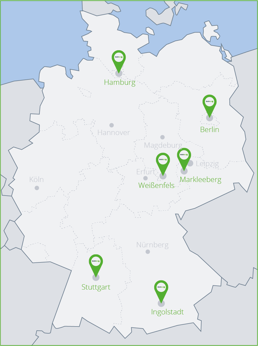 Karte Niederlassungen